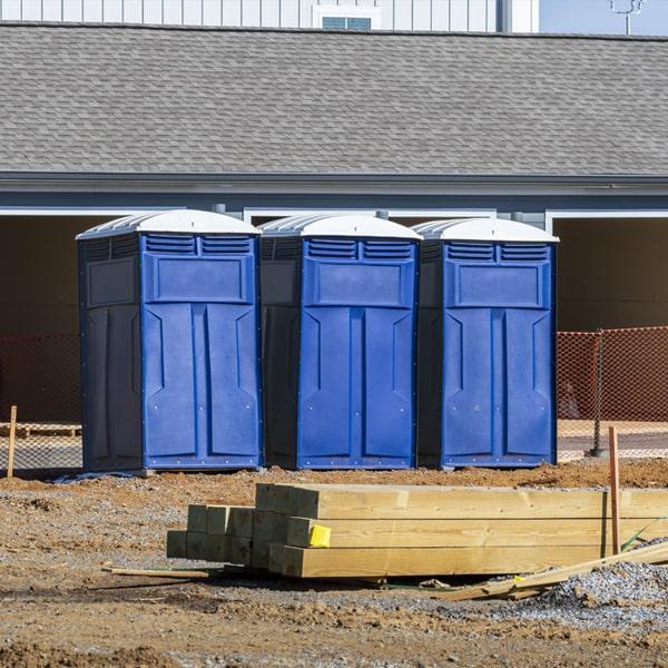Heavy-duty construction site porta potty in Champaign, Illinois